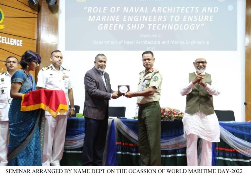Seminar titled “Role of Naval Architects and Marine Engineers to Ensure Green Ship Technologies”